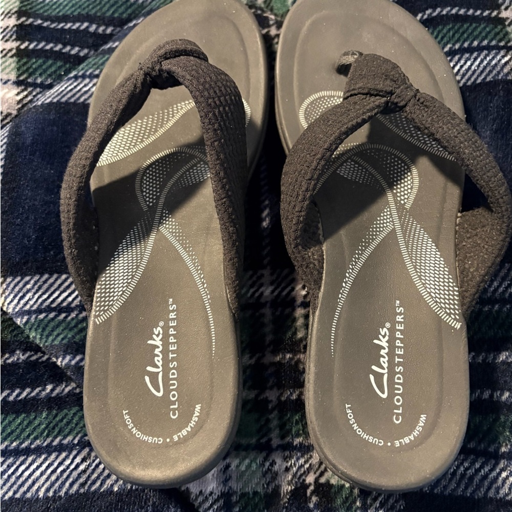 Clarks Black and Gray Shoes